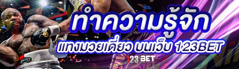 ทำความรู้จัก แทงมวยเดี่ยว บนเว็บ 123bet